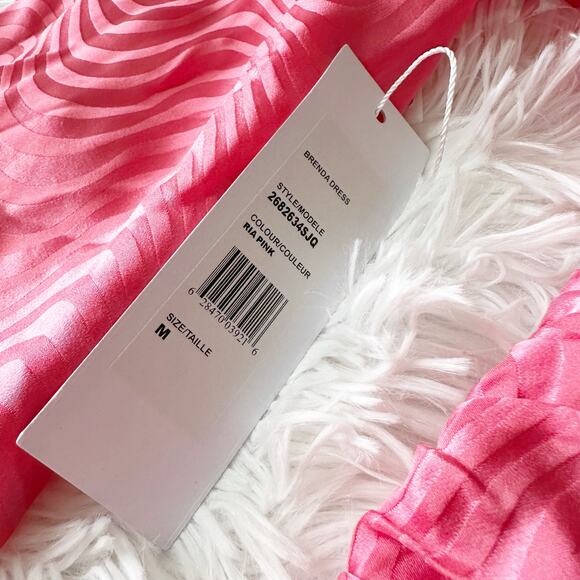 Ronny Kobo Brenda Dress Ria Pink Silk Blend Mini Ruched Waist Size M NWT - Picture 7 of 11